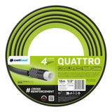 Furtun de grădină Cellfast Quattro 1/2" 15 m + suport pentru furtun Cellfast gri + set cu aspersor drept Cellfast Basic 1/2"