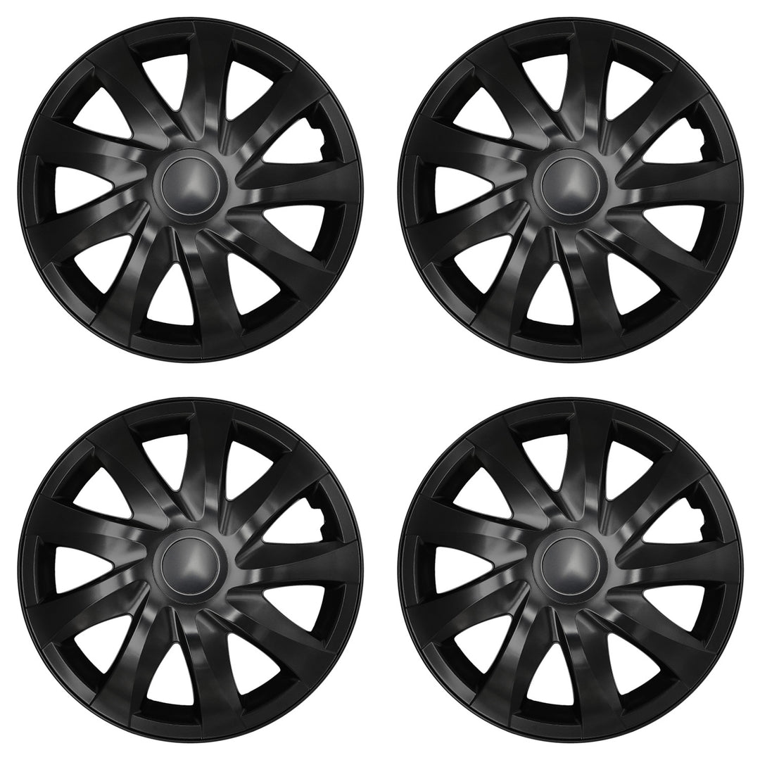 Capace universale de 13'' NRM DRACO negru mat, 4 bucăți