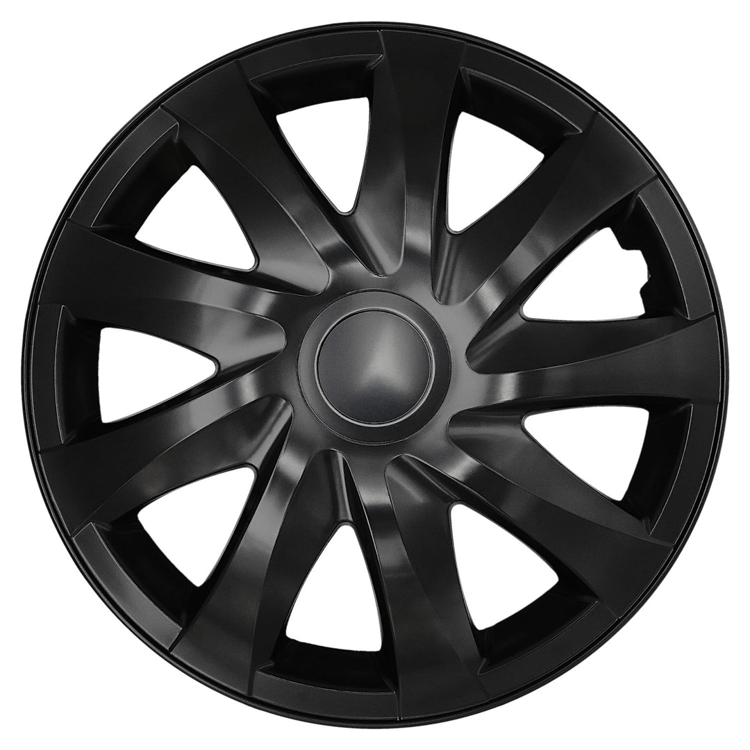Capace universale de 14'' NRM DRACO negru mat, 4 bucăți