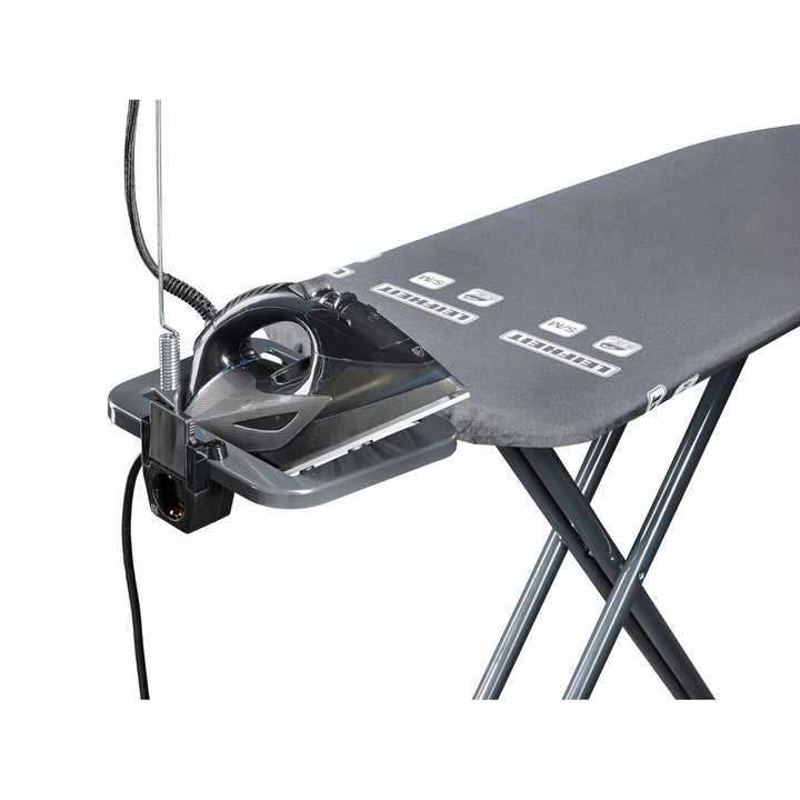Masa de călcat Leifheit Air Board M Black Plus, reflectă căldura și aburul, reglabilă pe înălțime, 72485