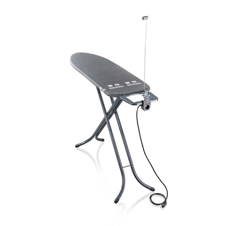 Masa de călcat Leifheit Air Board M Black Plus, reflectă căldura și aburul, reglabilă pe înălțime, 72485