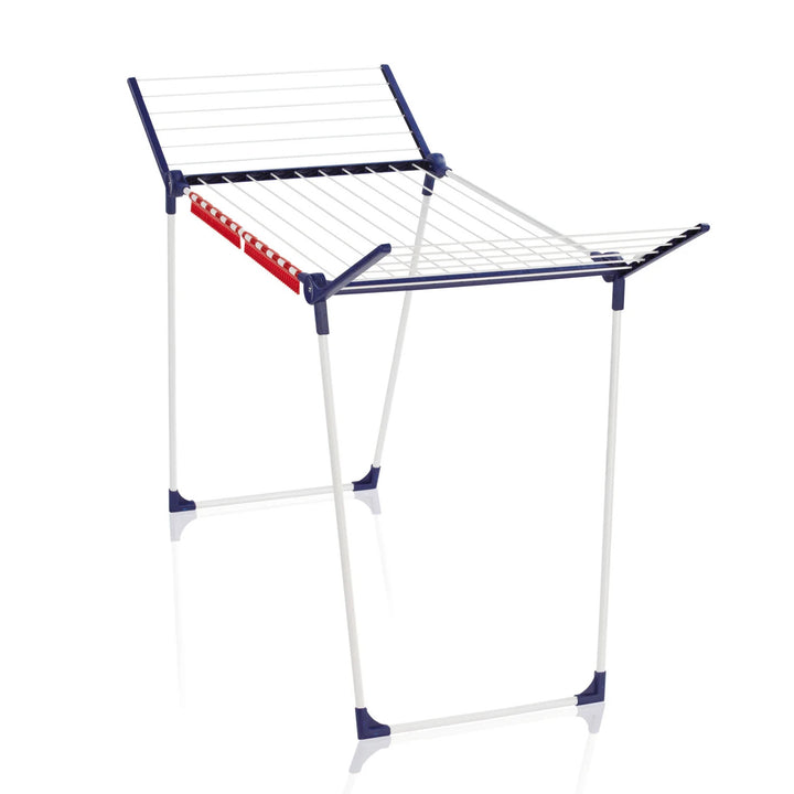 Uscător de rufe Pegasus 180 Solid Leifheit, lungimea corzilor 18 m, picioare paralele stabile, rezistent la intemperii, 2 suporturi pentru rufe, 81514