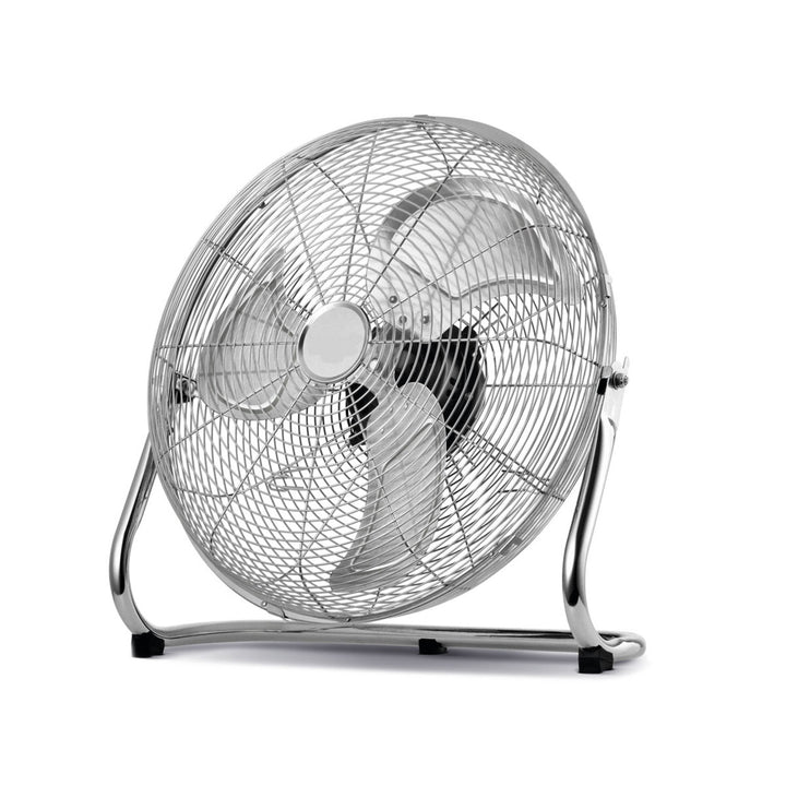 Ventilator de podea HanksAir, putere 80 W, 3 trepte de funcționare, fabricat din oțel cromat, diametru 40 cm, lungime cablu 1,5 m, W021