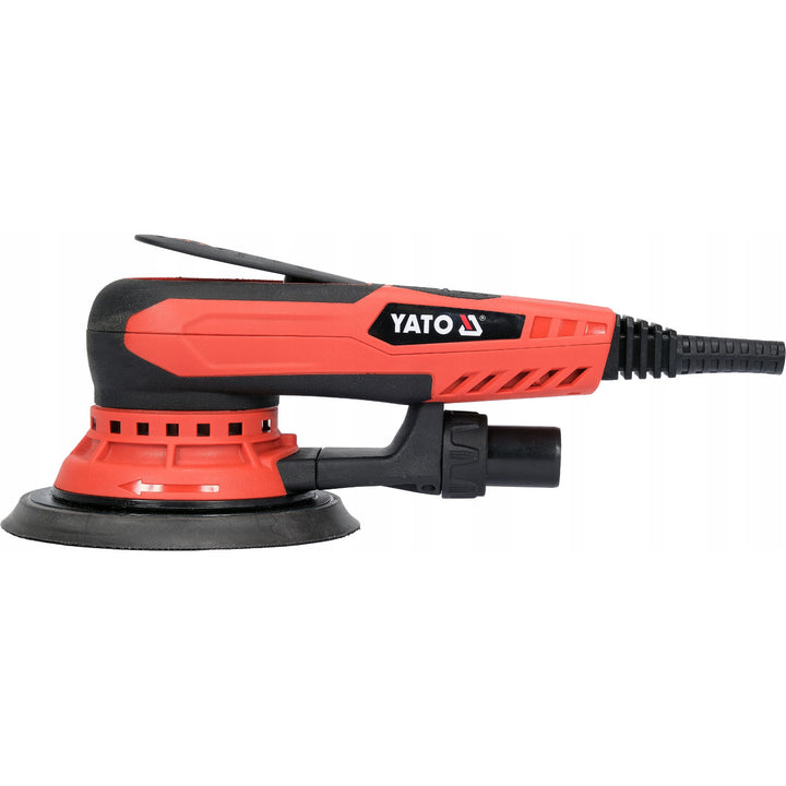 Polizor excentric Yato, 150 mm, putere 350 W, turație 4000-10000 rot./min., lungime cablu 3 m, posibilitate de conectare la aspirator, YT-82206