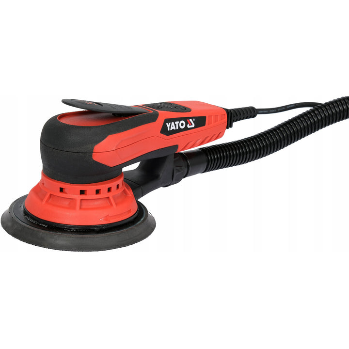 Polizor excentric Yato, 150 mm, putere 350 W, turație 4000-10000 rot./min., lungime cablu 3 m, posibilitate de conectare la aspirator, YT-82206