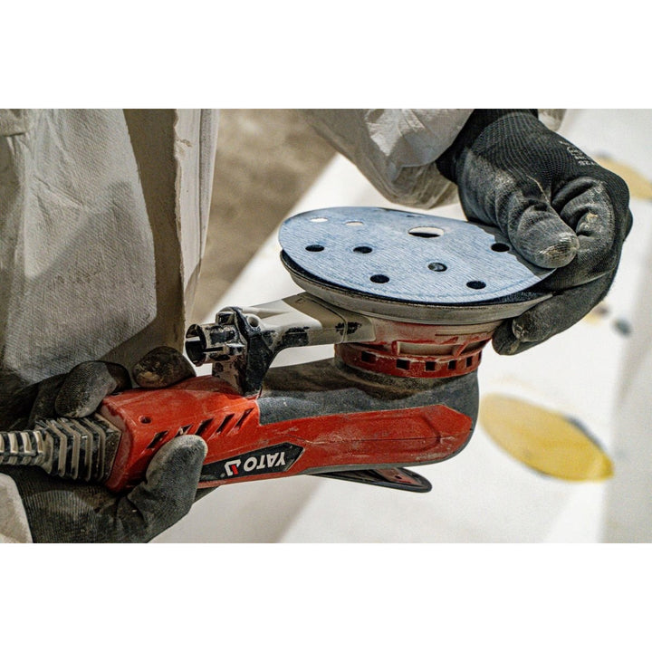Polizor excentric Yato, 150 mm, putere 350 W, turație 4000-10000 rot./min., lungime cablu 3 m, posibilitate de conectare la aspirator, YT-82206