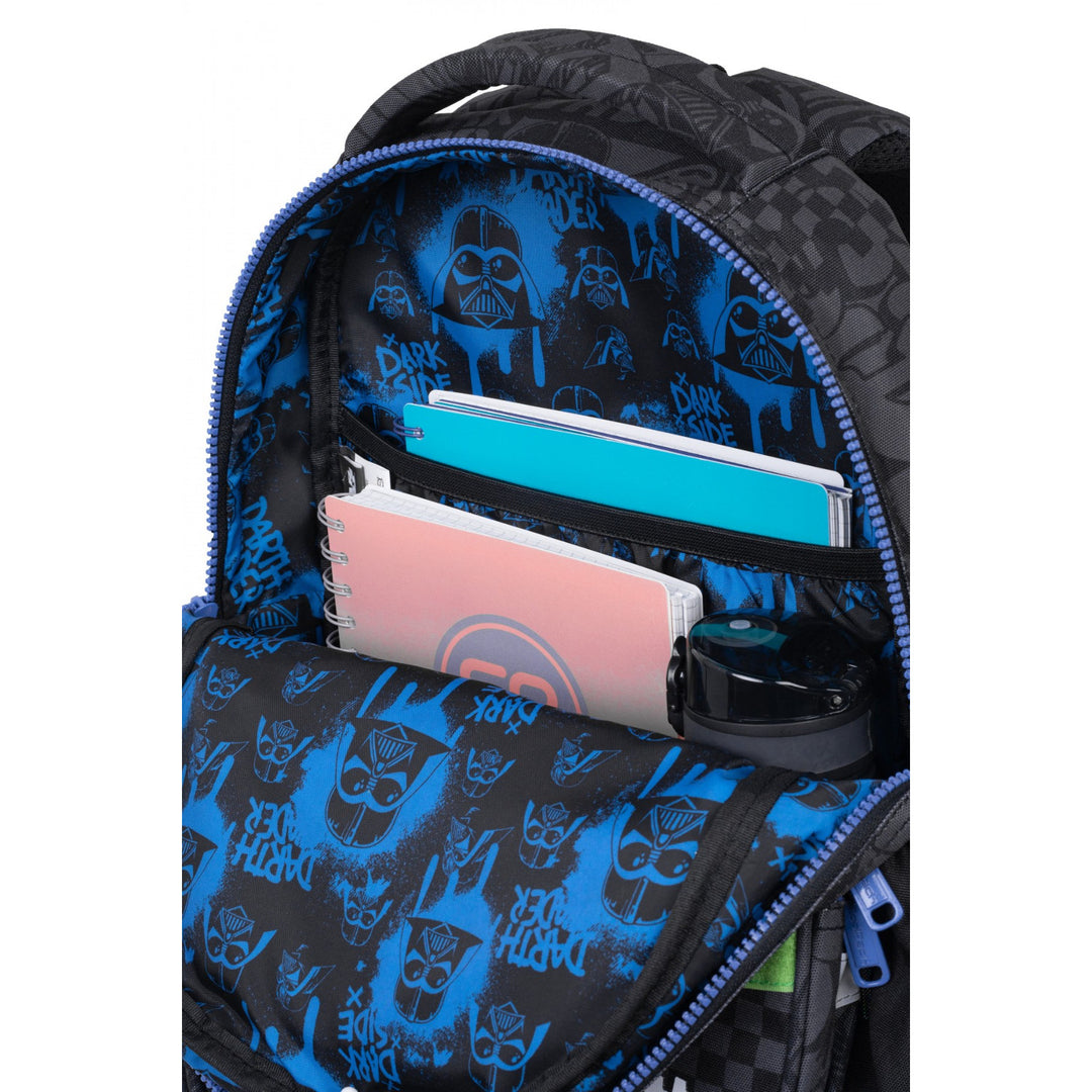 Set școlar Star Wars Coolpack, rucsac Jerry cu 3 compartimente (15") cu spate conturat și bretele reglabile, precum și penar Jumper 3 cu accesorii