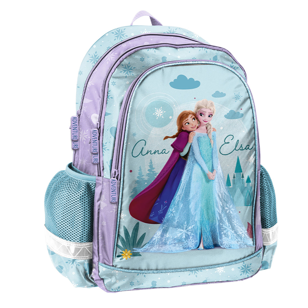 Set școlar Frozen Paso, rucsac cu două compartimente, bretele reglabile și spate rigidizat, penar cu accesorii și suporturi pentru instrumente, sac pentru pantofi care poate fi purtat pe spate, DF26AA