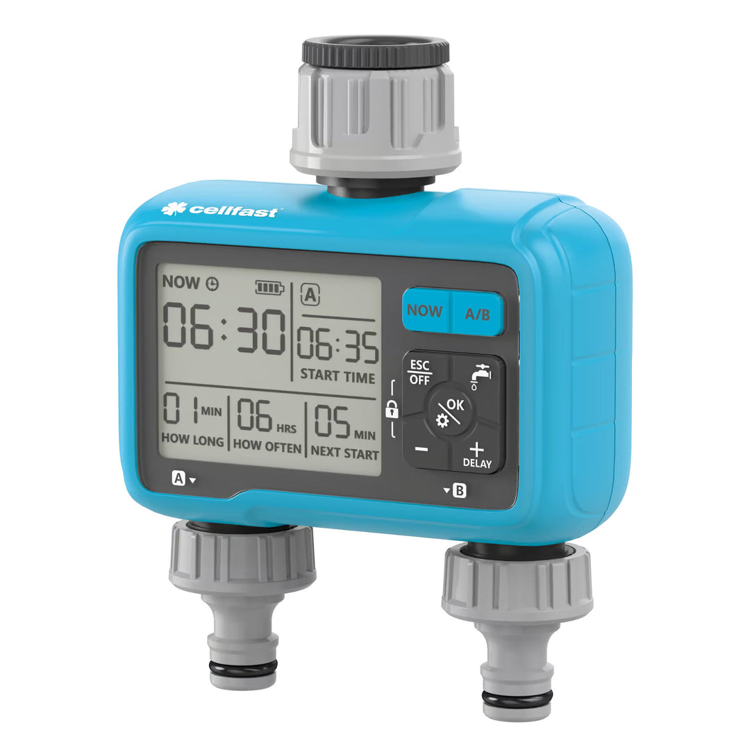 Controler electronic de irigare cu 2 secțiuni Cellfast, Chronos CellPro