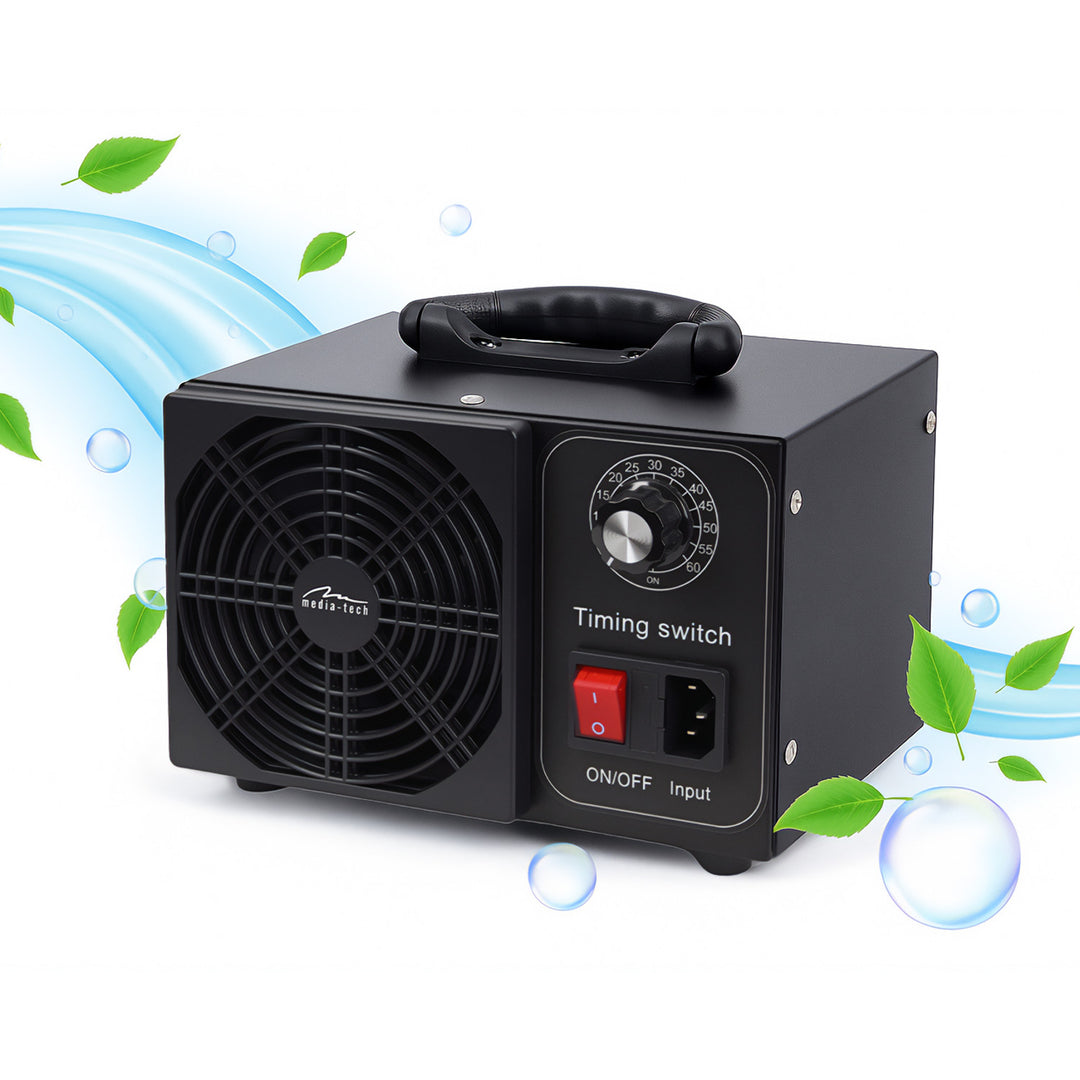Ozonizator profesional pentru dezinfectarea și purificarea aerului, Mediatech, Debit de ozon: 60000 mg/h, TIMER, Putere: 140 W, carcasă metalică