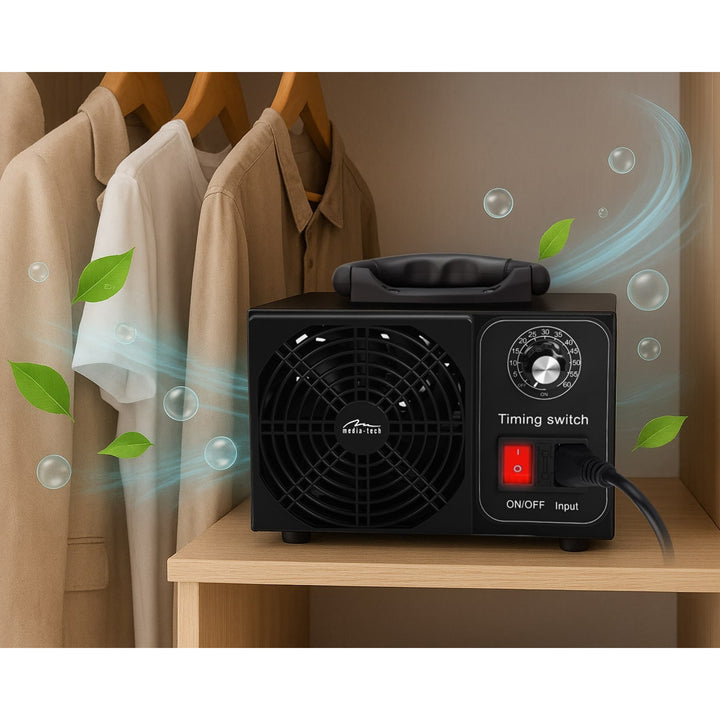 Ozonizator profesional pentru dezinfectarea și purificarea aerului, Mediatech, Debit de ozon: 60000 mg/h, TIMER, Putere: 140 W, carcasă metalică