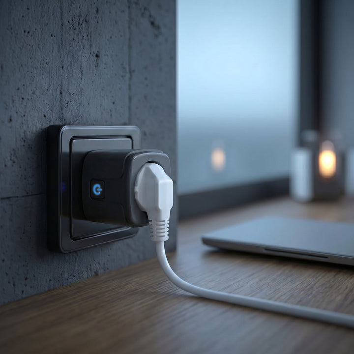 Priză WiFi GreenBlue cu control de la distanță, compatibilă cu Android/iOS/Alexa/Google Home, temporizator, contor de putere, max. 16 A/3840 W, GB735 B, 2 bucăți