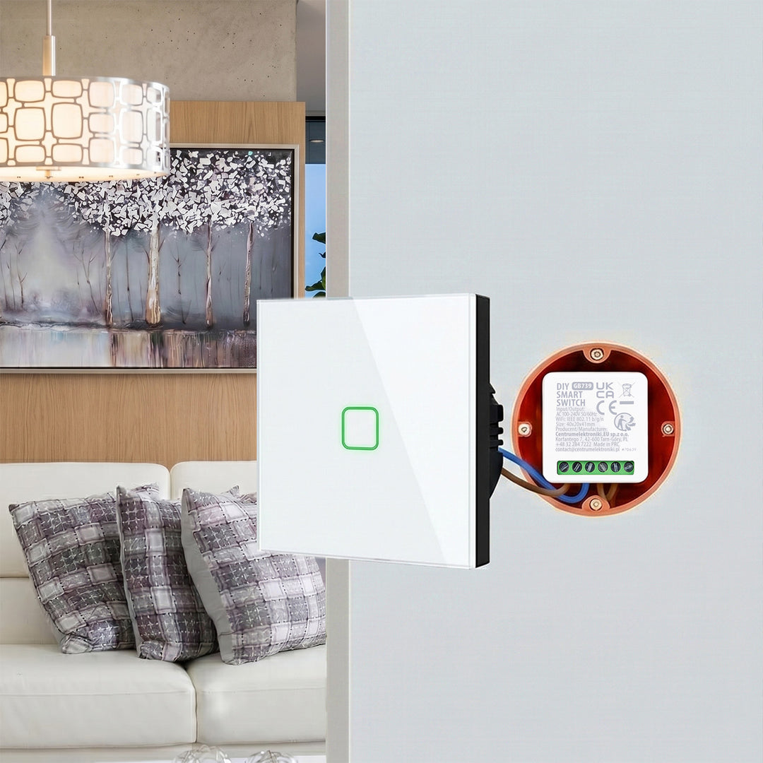 Relé WiFi încastrat GreenBlue, compatibil cu Android/iOS/Alexa/Google Home, 100-240 V c.a., 50/60 Hz, max. 16 A, pentru LED-uri de 150 W, GB739, 4 bucăți