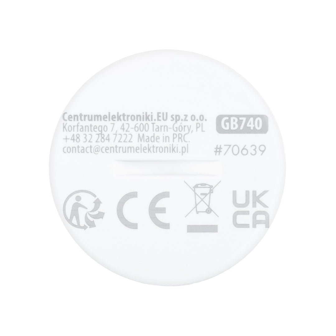 Senzor de mișcare fără fir Zigbee Tuya GreenBlue, Android/iOS, CR2450 DC 3,0 V, unghi de detectare 120° / până la 8 m, GB740, 2 bucăți