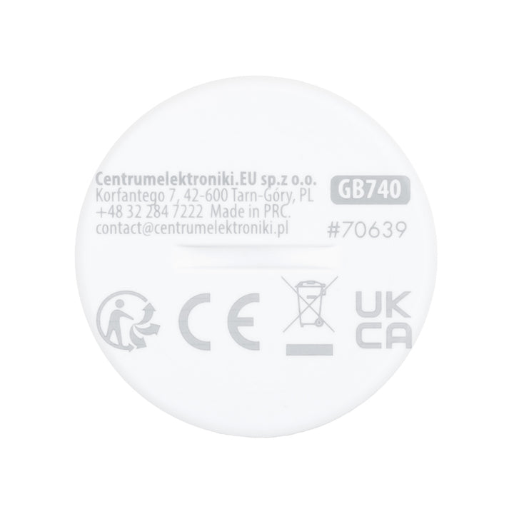 Senzor de mișcare fără fir Zigbee Tuya GreenBlue, Android/iOS, CR2450 DC 3,0 V, unghi de detectare 120° / până la 8 m, GB740, 2 bucăți
