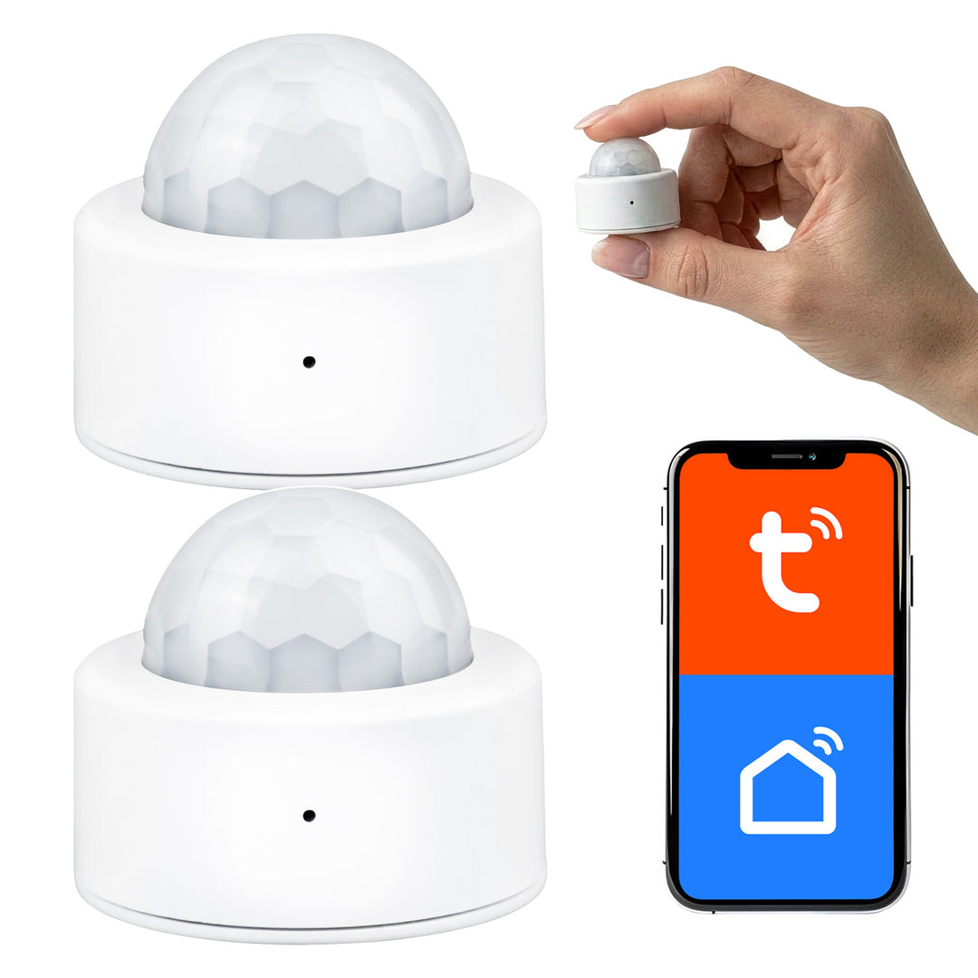 Senzor de mișcare fără fir Zigbee Tuya GreenBlue, Android/iOS, CR2450 DC 3,0 V, unghi de detectare 120° / până la 8 m, GB740, 2 bucăți
