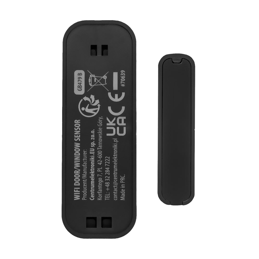 Contactor fără fir / senzor de deschidere WiFi GreenBlue, Android/iOS, pentru uși / ferestre, 3,0 V c.c., LR03x2, GB479 B, 2 seturi