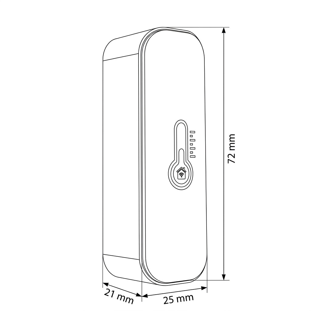 Senzor de temperatură și umiditate WiFi GreenBlue, Android/iOS/Alexa/Google Home, 3,0 V c.c., LR03x2, GB737, 2 bucăți