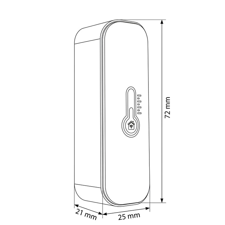 Senzor de temperatură și umiditate WiFi GreenBlue, Android/iOS/Alexa/Google Home, 3,0 V c.c., LR03x2, GB737, 2 bucăți