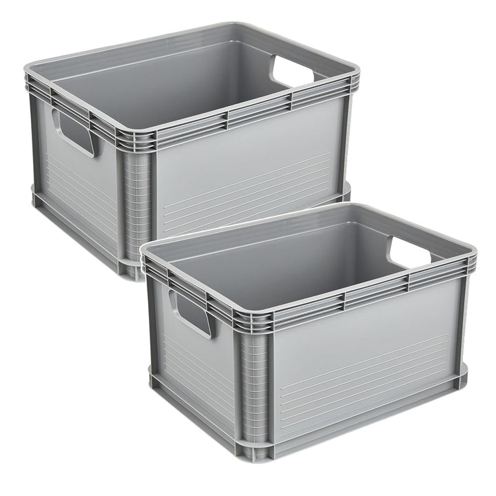 Geantă de transport Robert Keeeper, capacitate 20 L, gri, adecvată pentru contactul cu alimentele, ușoară și rezistentă, capacitate de încărcare de până la 30 kg, 2 bucăți