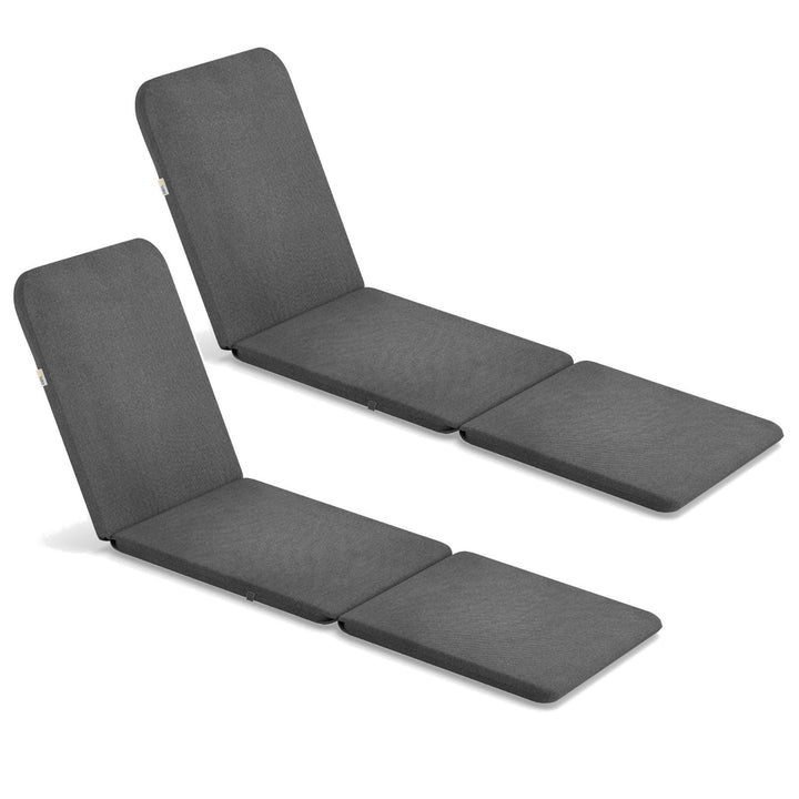 Pernă pentru șezlong Jaipur, culoare gri închis, țesătură S-500, dimensiuni 190x60 cm, două sisteme de fixare, impermeabilă, se poate spăla în întregime, S-49, 2 bucăți
