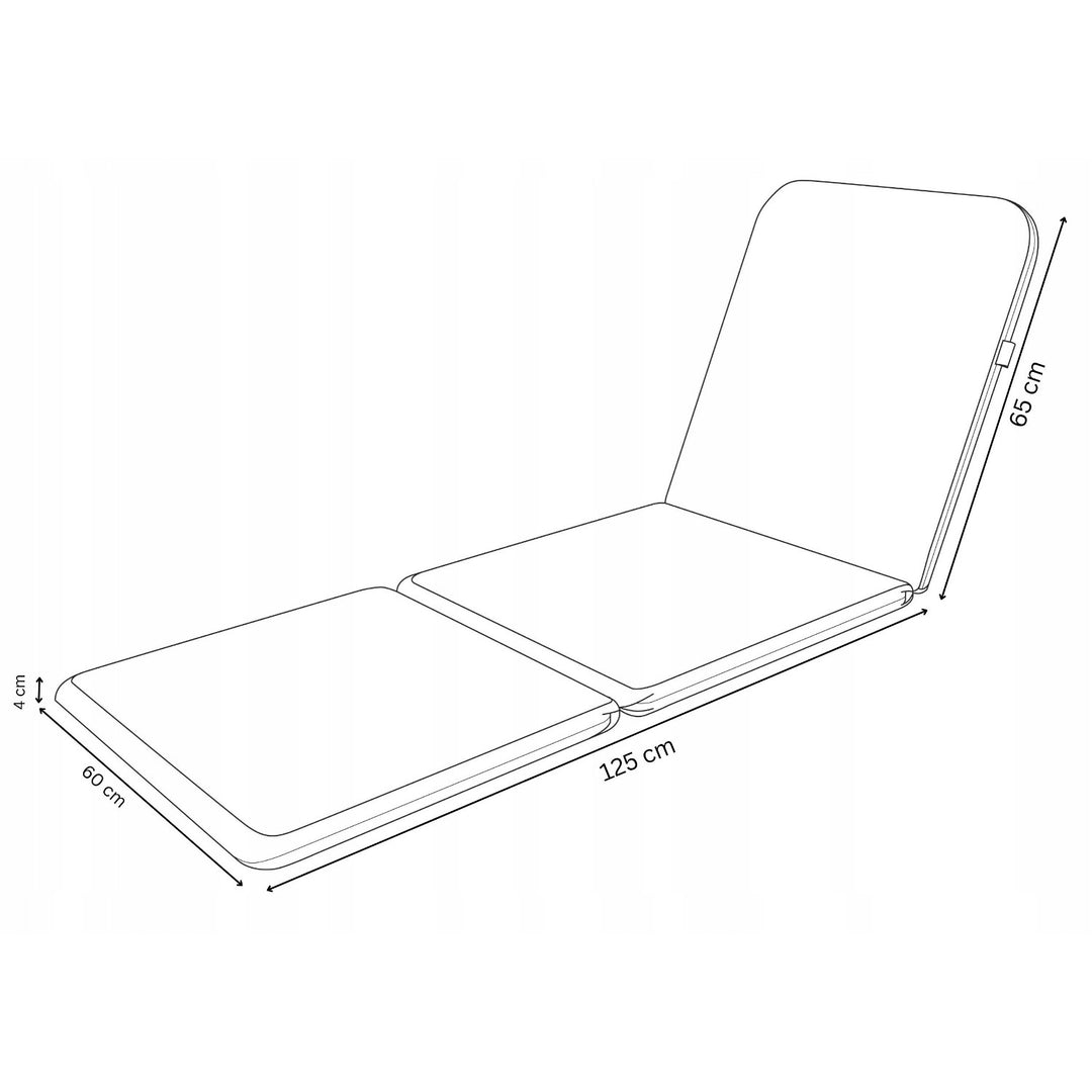 Pernă pentru șezlong Jaipur, culoare bej, țesătură S-550 melanj, dimensiuni 190x60 cm, două sisteme de fixare, impermeabilă, se poate spăla în întregime, melanj S-21, 2 bucăți