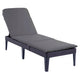 Șezlong de grădină reglabil Jaipur Sun Lounger, culoare grafit + pernă pentru șezlong Jaipur, culoare gri închis, țesătură S-500, dimensiuni 190x60 cm