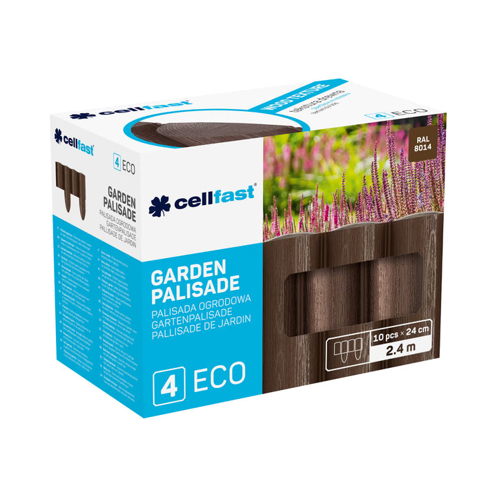 Gard de grădină Cellfast, aspect de lemn, rezistent la îngheț, lungime 14,4 m, culoare maro, 34-031