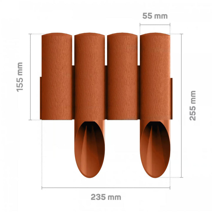 Gard de grădină Cellfast, aspect de lemn, rezistent la îngheț, lungime 20,7 m, culoare cărămiziu, 34-043