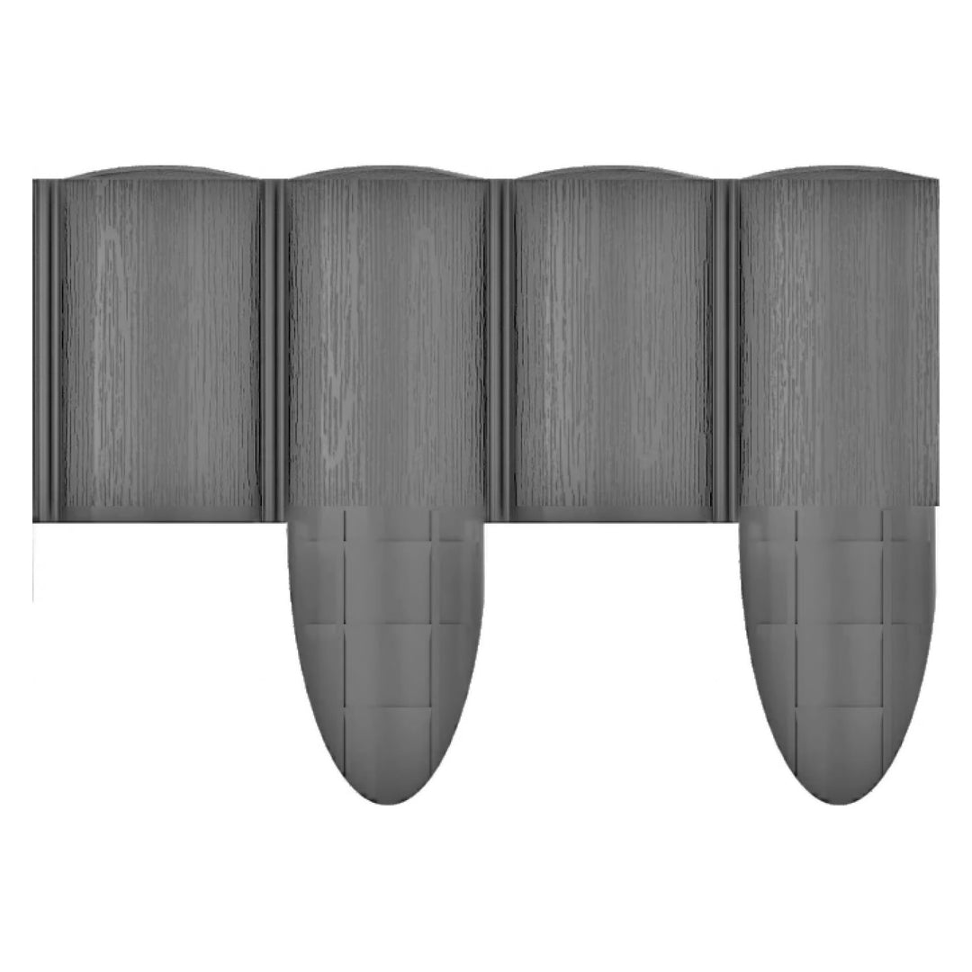 Gard de grădină Cellfast, aspect de lemn, rezistent la îngheț, lungime 14,4 m, culoare grafit, 34-054