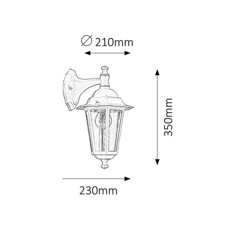 Lampă de exterior Velence Rabalux 8201 albă, soclu E27, max. 60 W, stil clasic, 2 bucăți