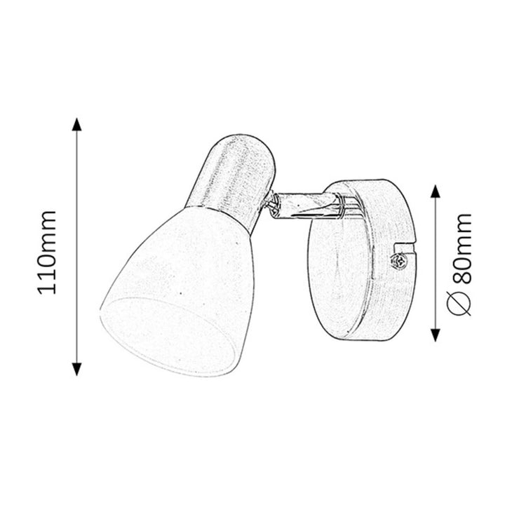 Lampa Soma spot E14, max. 40 W, crom satinat, opal, 6301, 2 bucăți