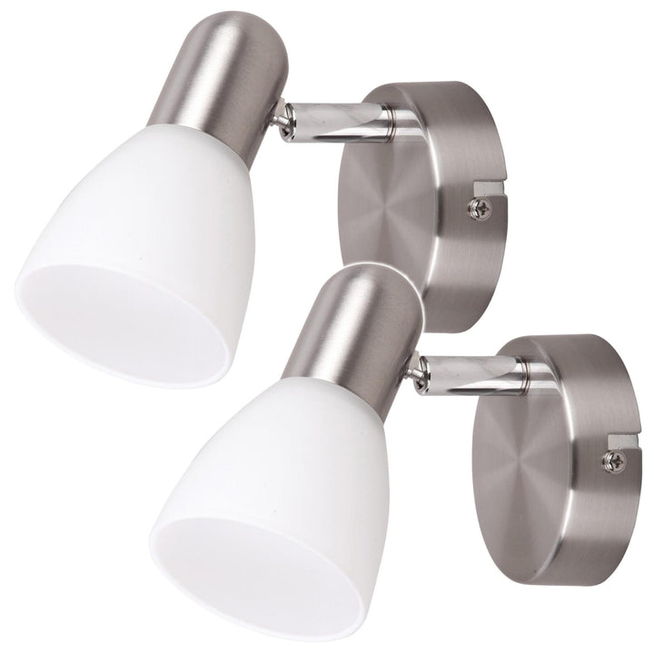 Lampa Soma spot E14, max. 40 W, crom satinat, opal, 6301, 2 bucăți