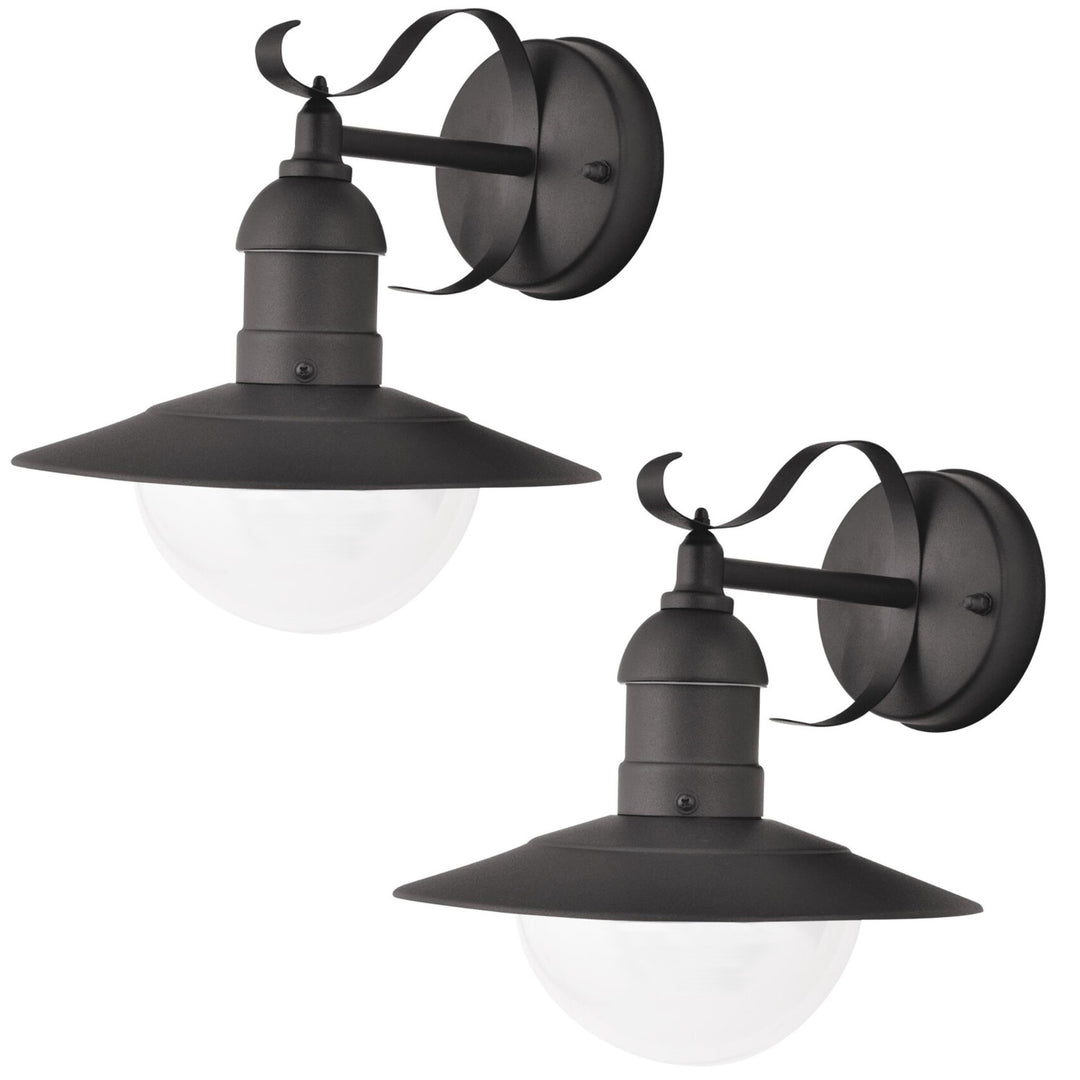 Aplică de grădină Oslo Rabalux pentru fațadă, negru, E27, max. 60 W, IP43, 230 V, 2 bucăți