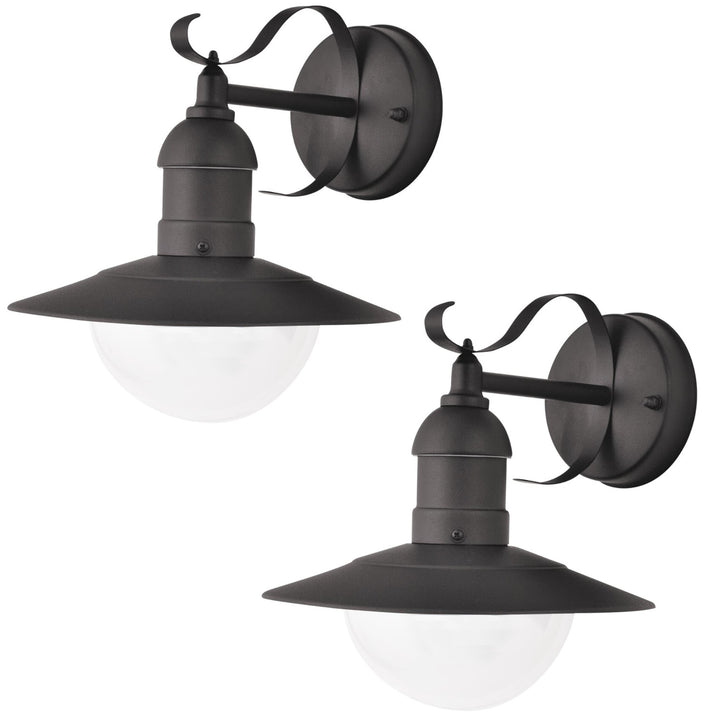Aplică de grădină Oslo Rabalux pentru fațadă, negru, E27, max. 60 W, IP43, 230 V, 2 bucăți