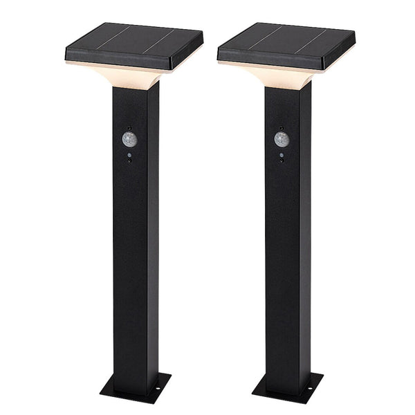 Lampă Rabalux, de exterior, solară, de podea, LED 4 W, IP44, neagră, Geleen, 2 bucăți