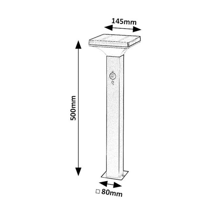 Lampă Rabalux, de exterior, solară, de podea, LED 4 W, IP44, neagră, Geleen, 4 bucăți