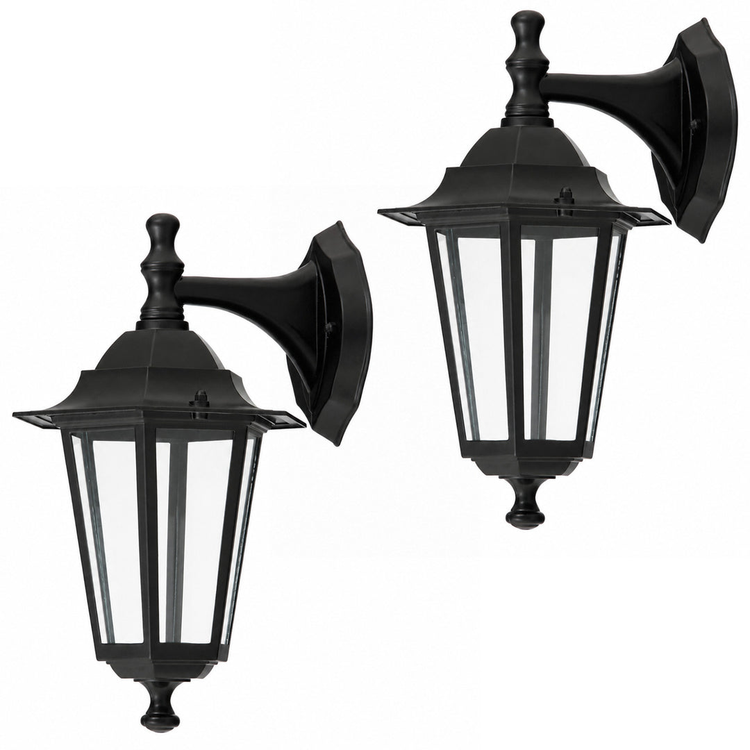 Aplică Rabalux, pentru exterior, IP43, E27, max. 60 W, negru, Velence, 2 bucăți