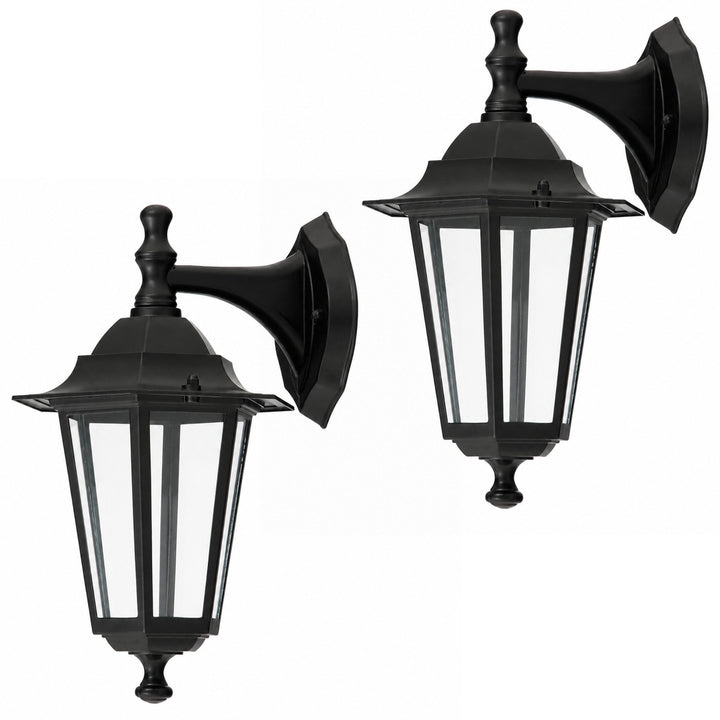 Aplică Rabalux, pentru exterior, IP43, E27, max. 60 W, negru, Velence, 2 bucăți