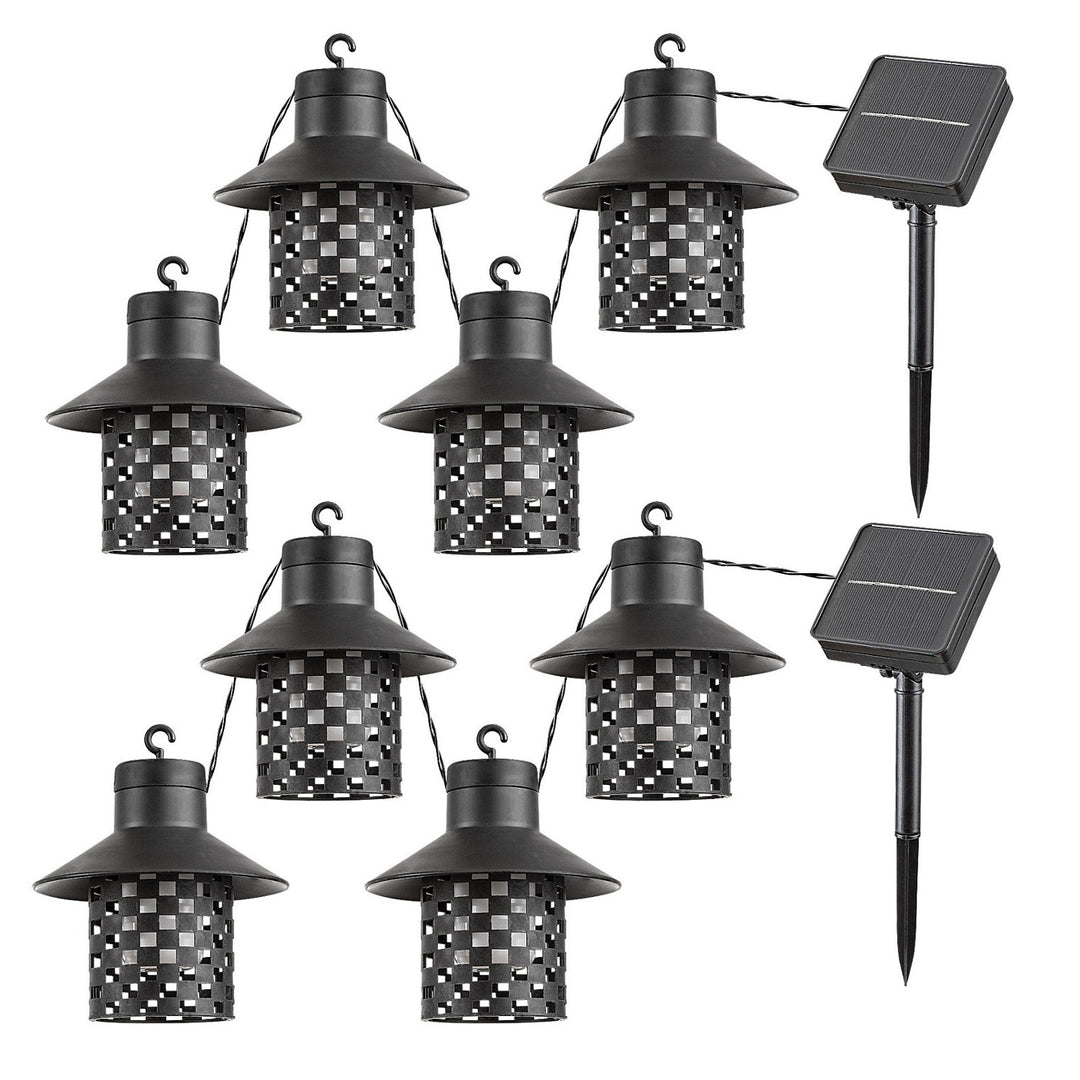 Lămpi solare Rabalux, 4 corpuri de iluminat, pentru exterior, IP44, negre, Ximpu, 2 seturi