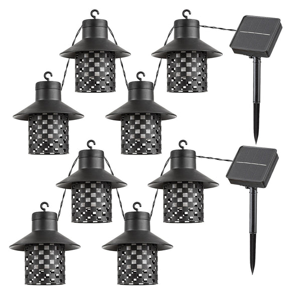 Lămpi solare Rabalux, 4 corpuri de iluminat, pentru exterior, IP44, negre, Ximpu, 2 seturi