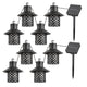 Lămpi solare Rabalux, 4 corpuri de iluminat, pentru exterior, IP44, negre, Ximpu, 2 seturi
