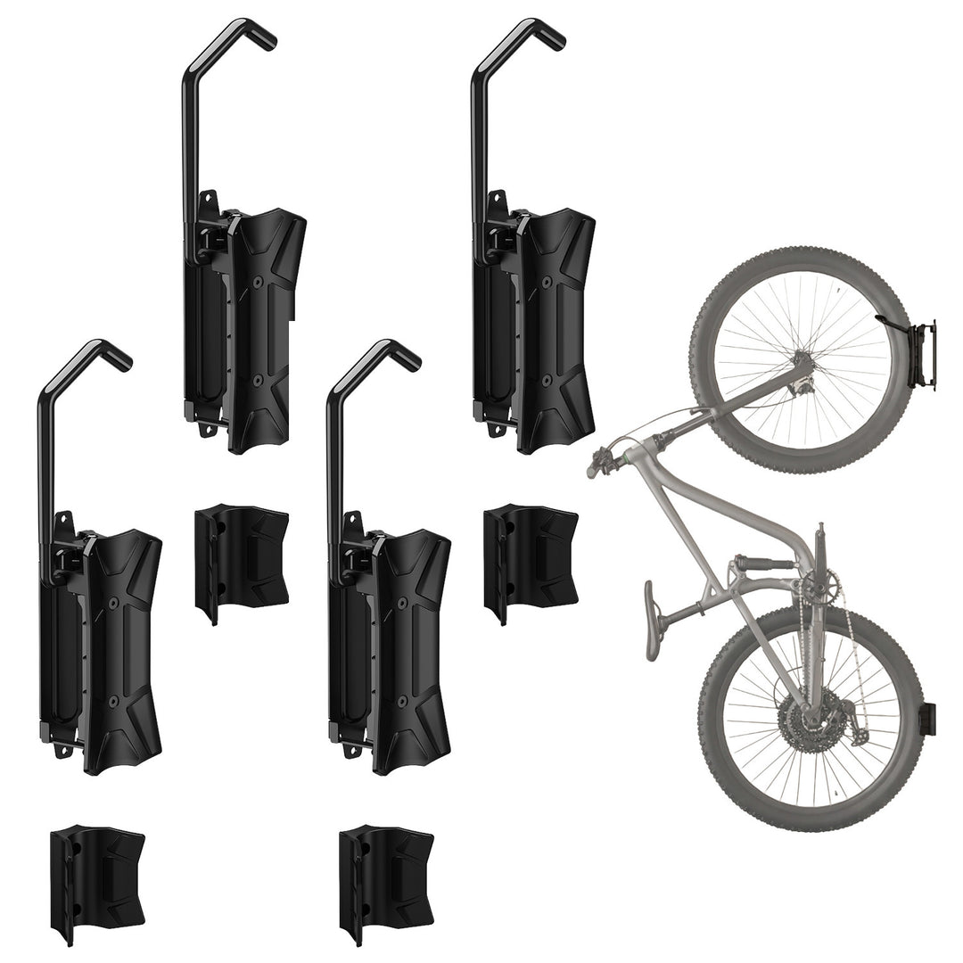 Suport de perete pentru biciclete Maclean, sarcină maximă 35 kg, reglare a unghiului de înclinare, oțel, MC-171, 4 bucăți