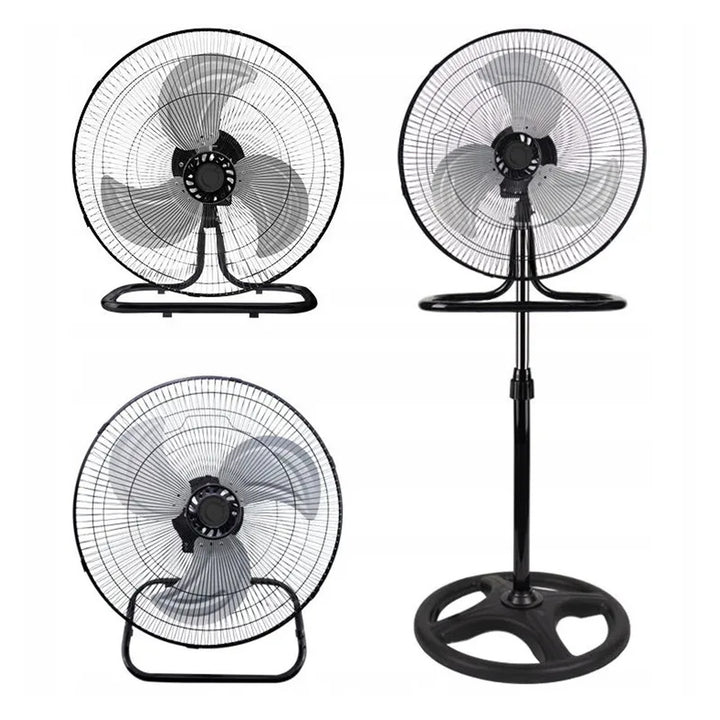 Ventilator de podea LTC, 18", culoare negru, înălțime reglabilă, putere 50 W, LXWT04C