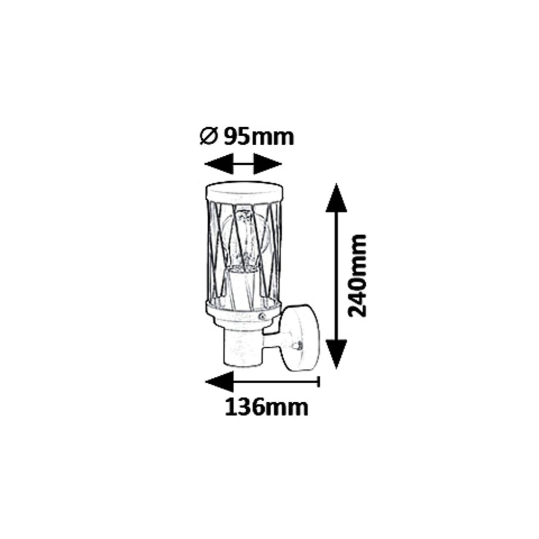 Aplică de exterior Rabalux Budapest, IP44, culoare maro, filet E27, max. 40 W, 8888