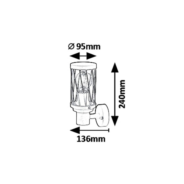Aplică de exterior Rabalux Budapest, IP44, culoare maro, filet E27, max. 40 W, 8888