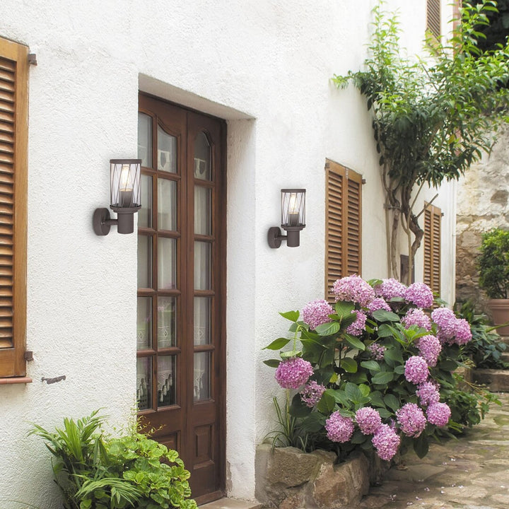 Aplică de exterior Rabalux Budapest, IP44, culoare maro, filet E27, max. 40 W, 8888