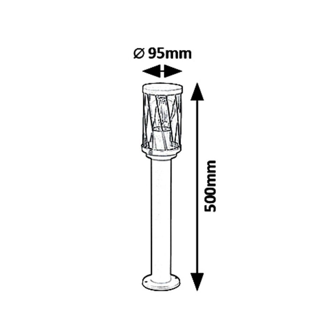 Lampa de grădină cu picior Rabalux Budapest, IP44, culoare maro, filet E27, max. 40 W, 8889