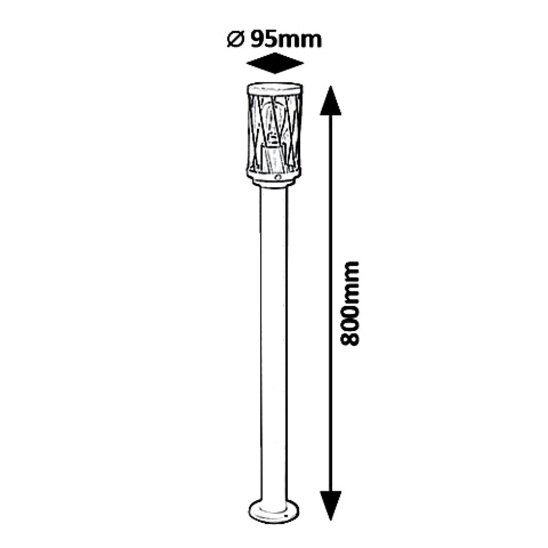 Lampa de grădină cu picior Rabalux Budapest, IP44, culoare maro, filet E27, max. 40 W, 8890