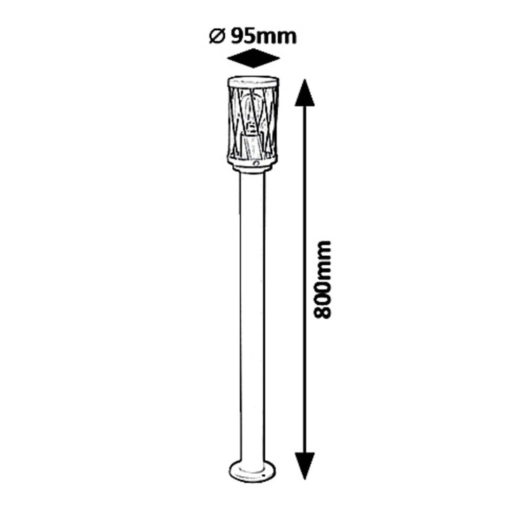 Lampa de grădină cu picior Rabalux Budapest, IP44, culoare maro, filet E27, max. 40 W, 8890